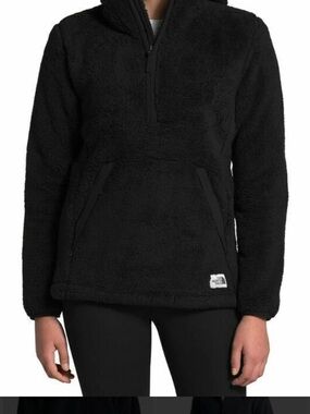 The North Face Campshire Women's Sz M Full Zip Jacket Fleece Sherpa SOFT Black